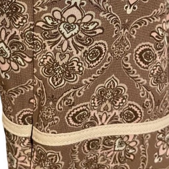 Ann Taylor LOFT Vintage Y2K Brown Paisley Boho Dress - Picture 7 of 7